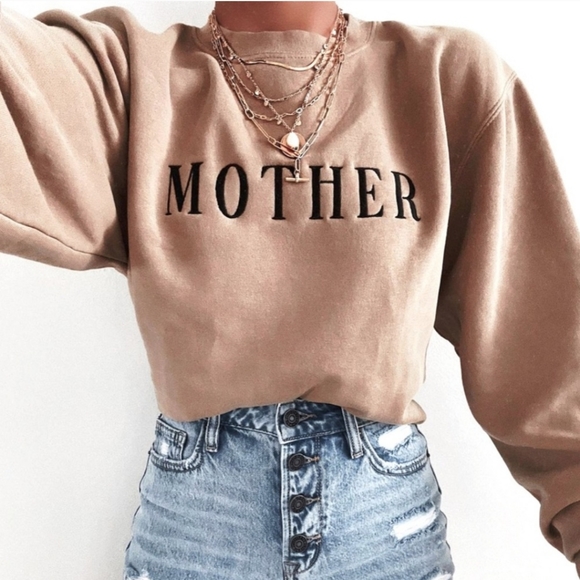 Vici Sweaters - Vici Mother Embroidered Sweatshirt